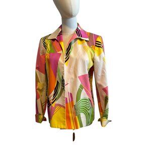 Dana Buchman multi colored jacket like new- Size 4